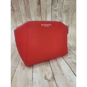 Givenchy Red Make Up Bag Faux Leather